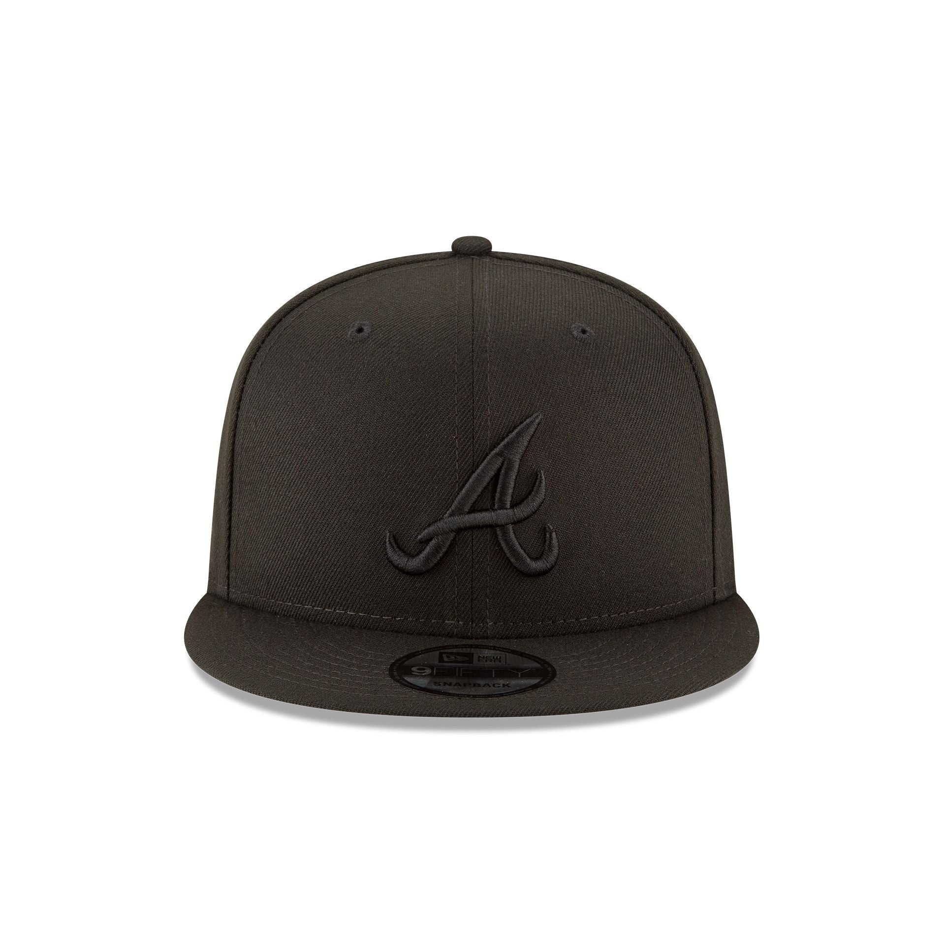 Atlanta Braves Basic All Black 9FIFTY Snapback Hat
