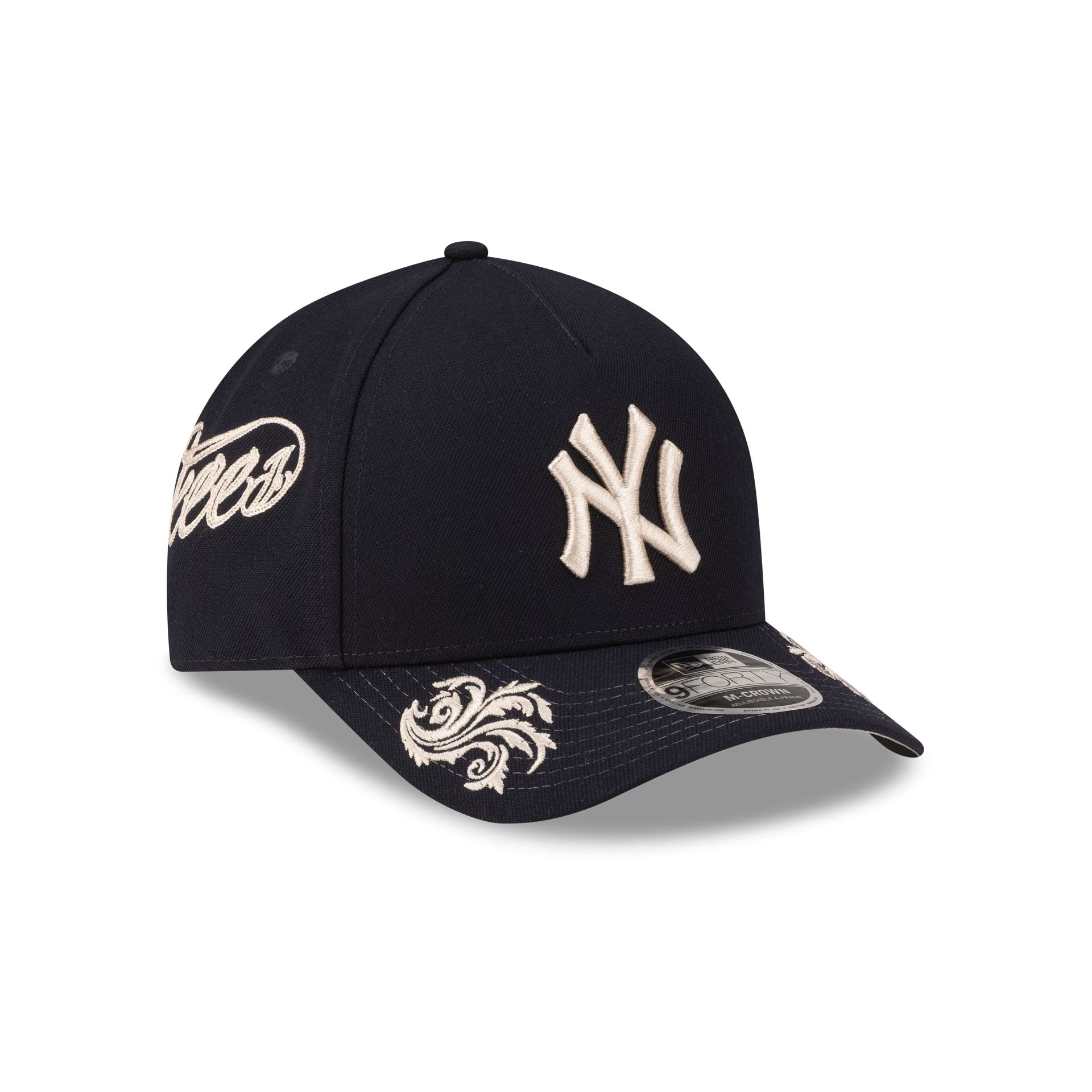 New York Yankees Script 9FORTY M-Crown A-Frame Snapback Hat