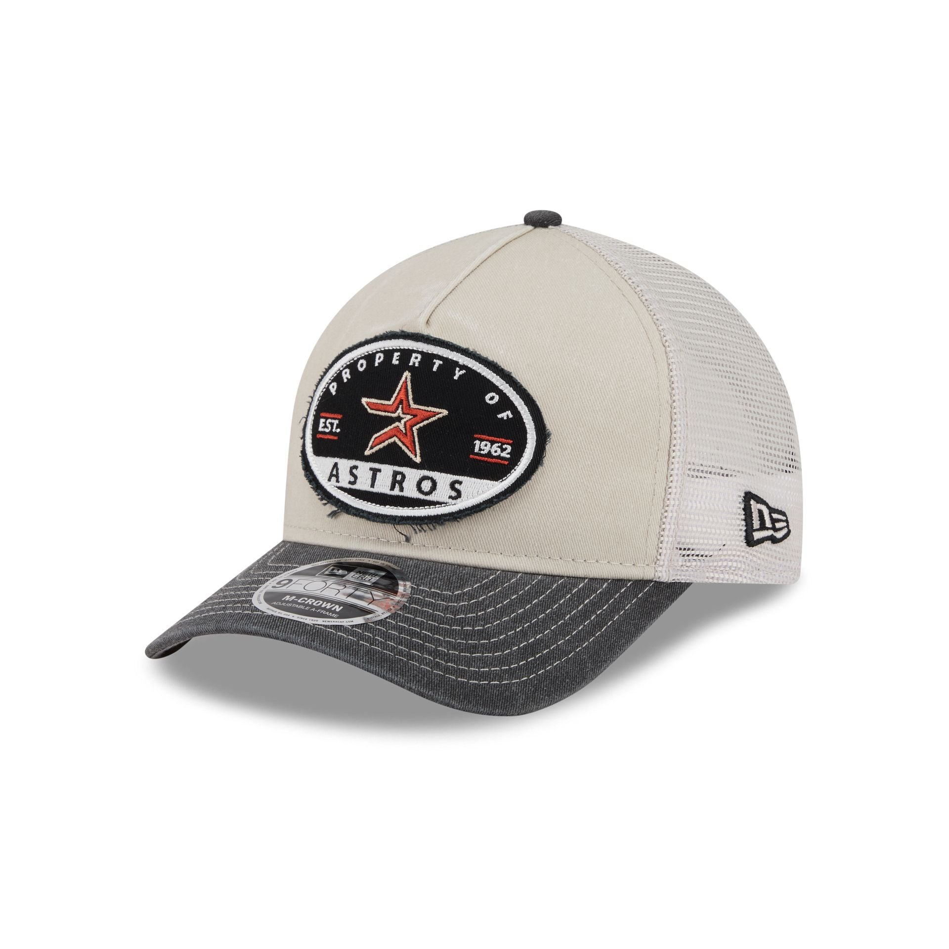 Houston Astros Frayed 9FORTY M-Crown A-Frame Trucker Hat