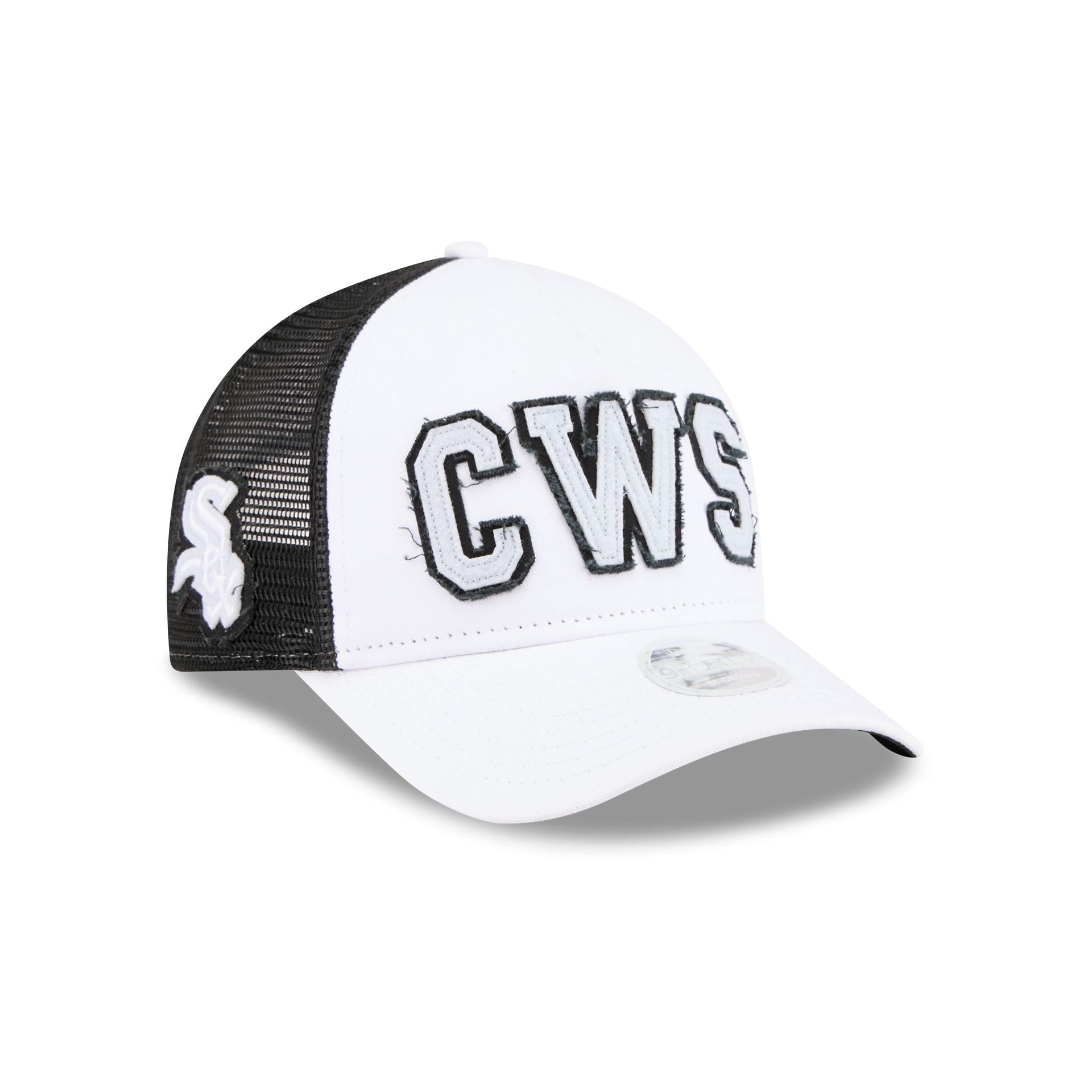 Chicago White Sox Optic White Felt Logo Women's 9FORTY M-Crown A-Frame Trucker Hat