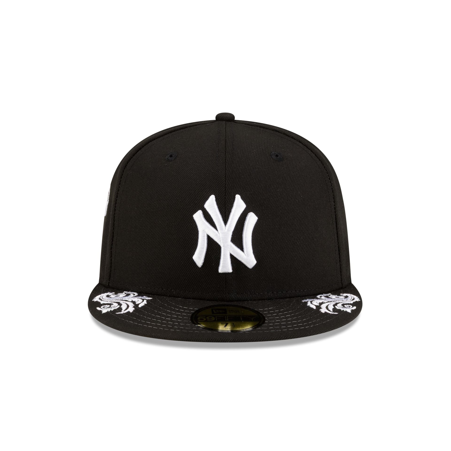New York Yankees Script Black and White 59FIFTY Fitted Hat