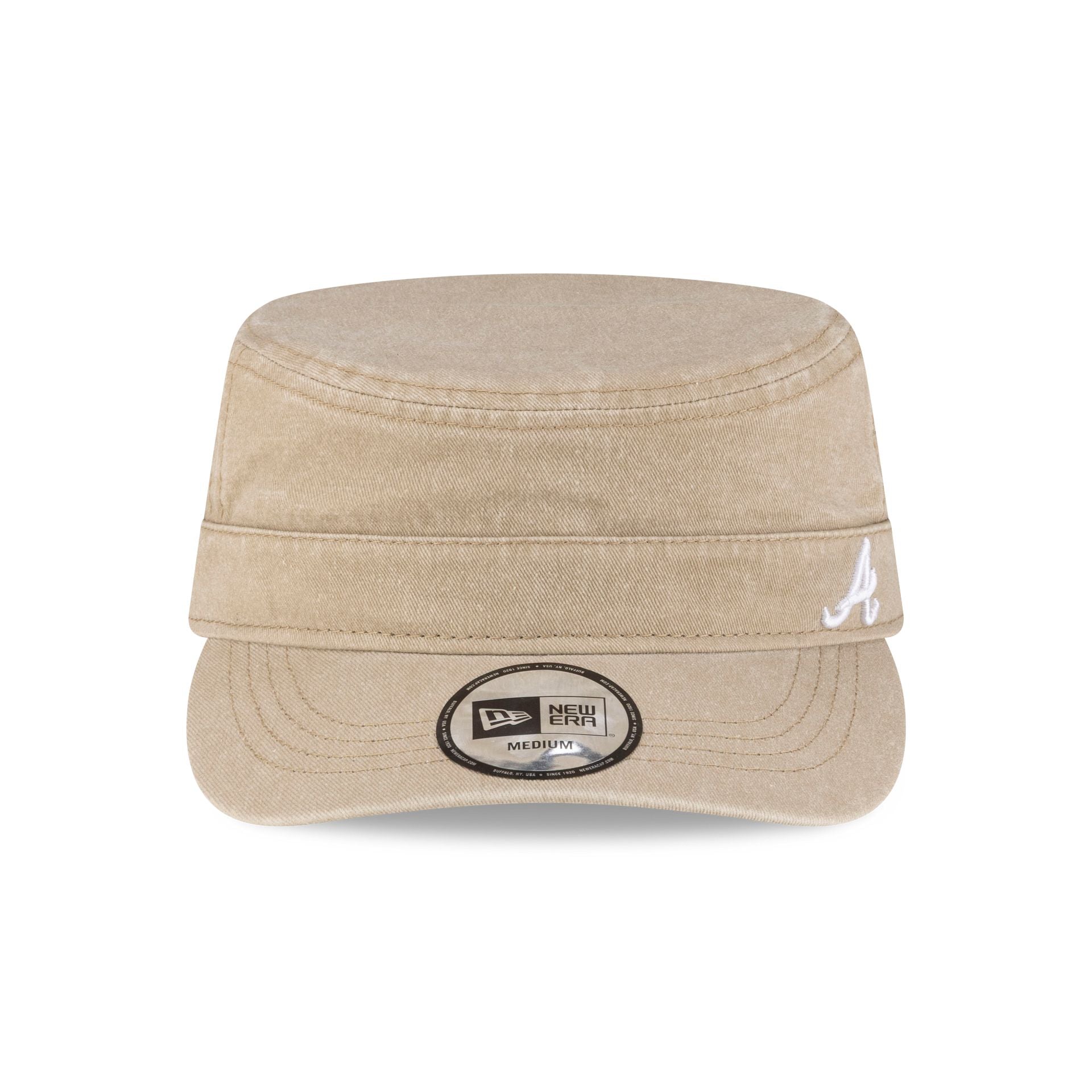 Atlanta Braves Pigment Dye Khaki Military Cap