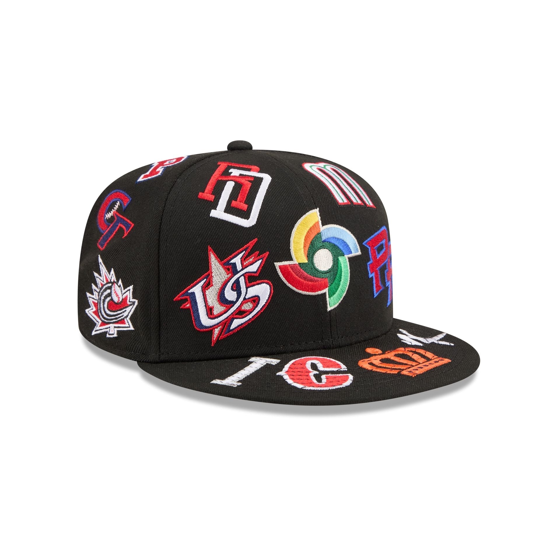 World Baseball Classic All Over Logo Black 59FIFTY Fitted Hat