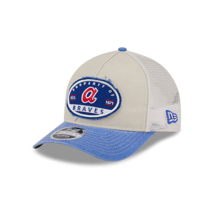 Atlanta Braves Frayed 9FORTY M-Crown A-Frame Trucker Hat