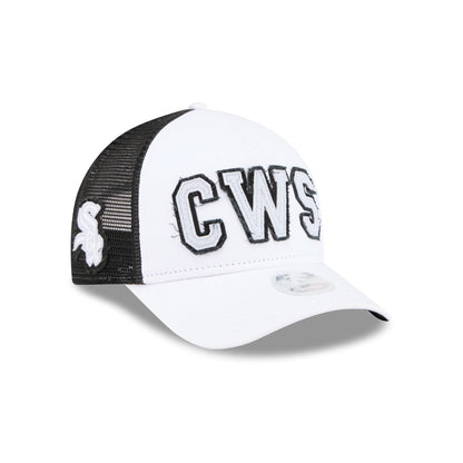Chicago White Sox Optic White Felt Logo Women's 9FORTY M-Crown A-Frame Trucker Hat