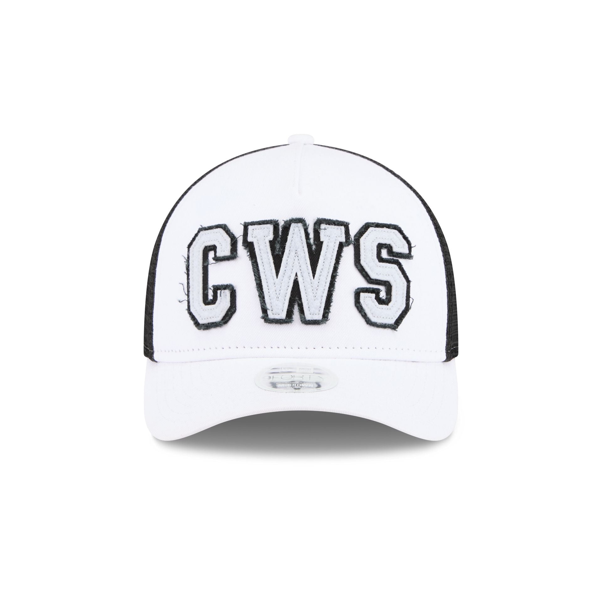 Chicago White Sox Optic White Felt Logo Women's 9FORTY M-Crown A-Frame Trucker Hat