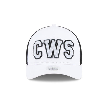 Chicago White Sox Optic White Felt Logo Women's 9FORTY M-Crown A-Frame Trucker Hat