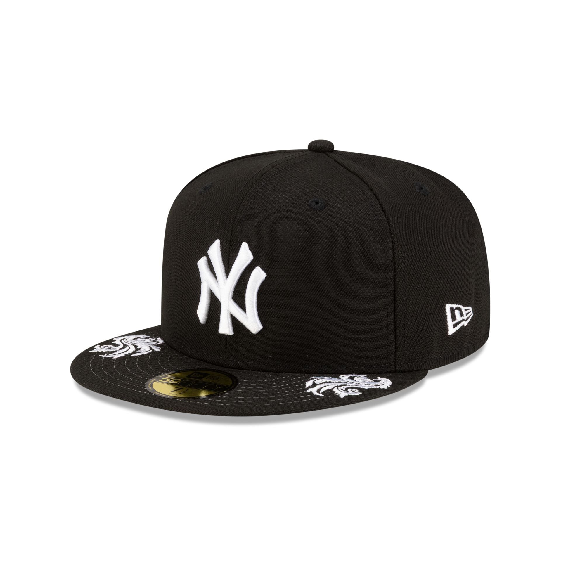 New York Yankees Script Black and White 59FIFTY Fitted Hat