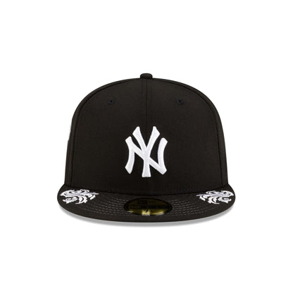 New York Yankees Script Black and White 59FIFTY Fitted Hat