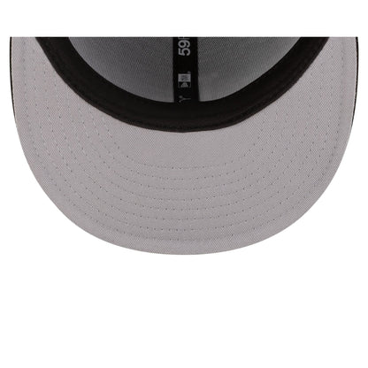 New York Yankees Script Black and White 59FIFTY Fitted Hat