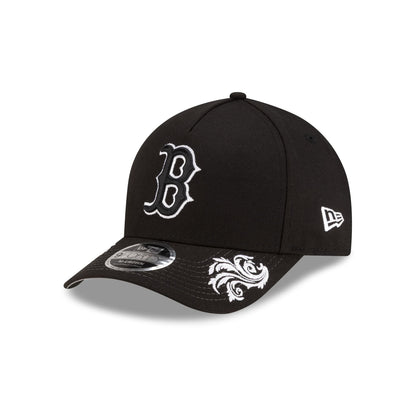 Boston Red Sox Script Black and White 9FORTY M-Crown A-Frame Snapback Hat