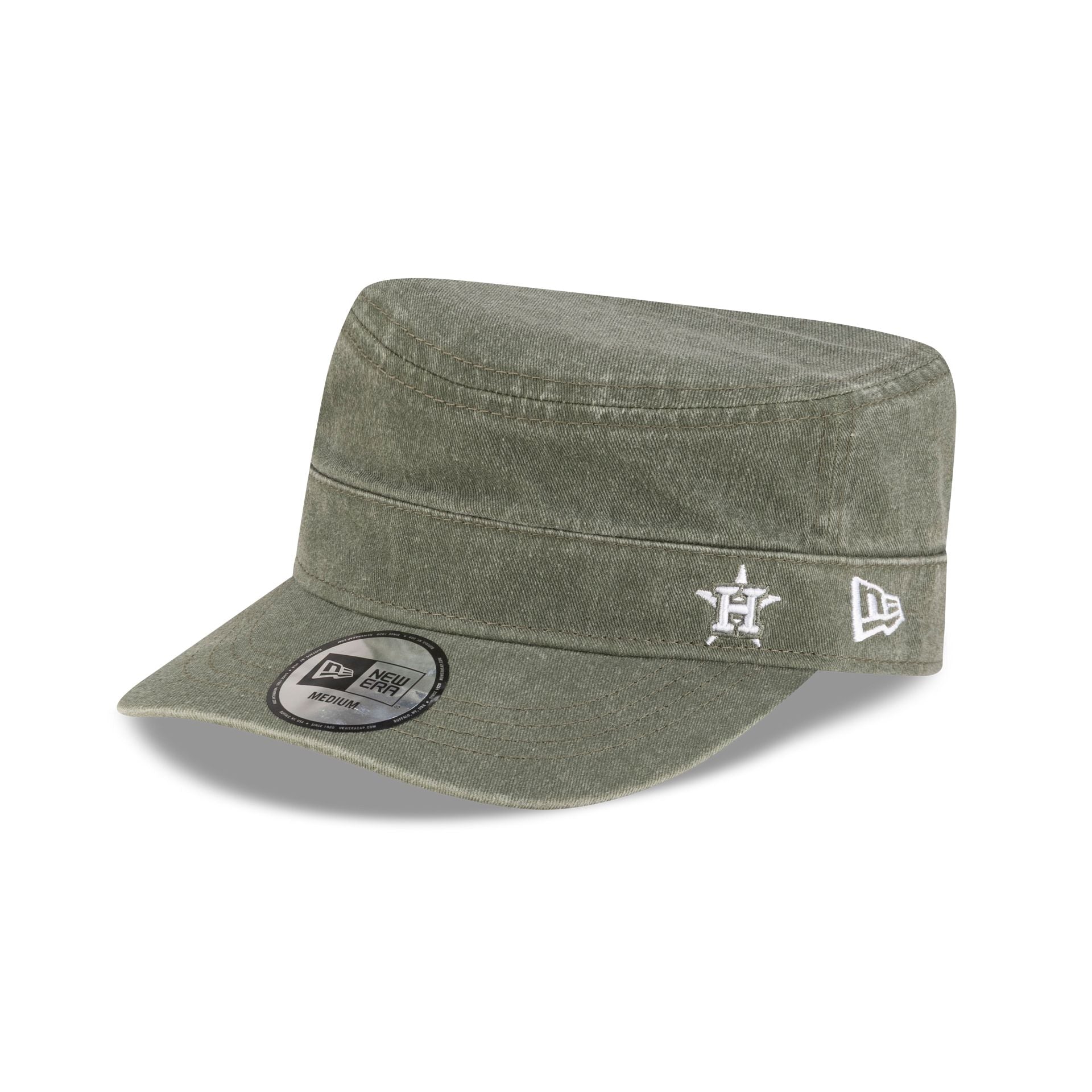 Houston Astros Pigment Dye Olive Military Cap