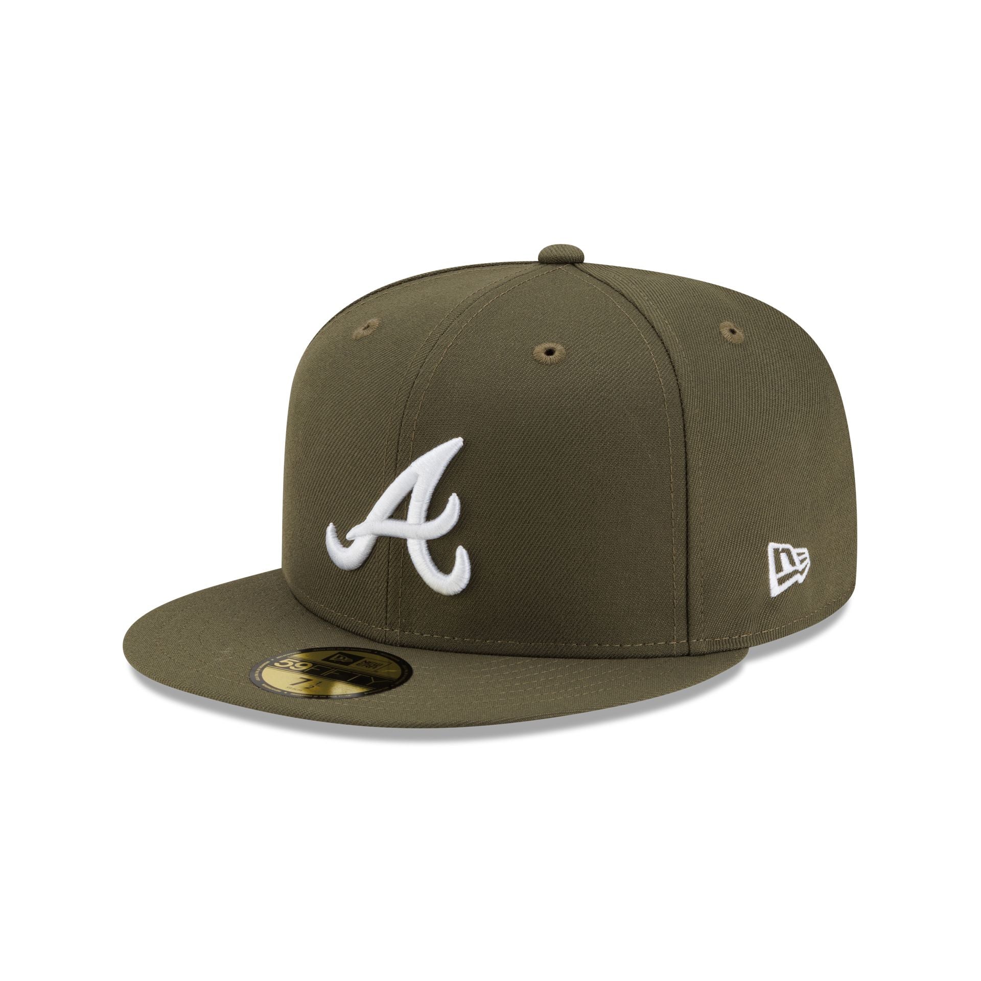 Atlanta Braves Basic Olive Green 59FIFTY Fitted Hat