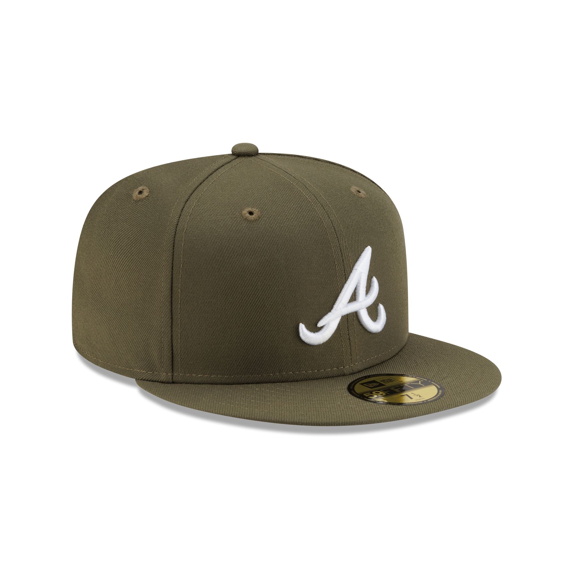 Atlanta Braves Basic Olive Green 59FIFTY Fitted Hat