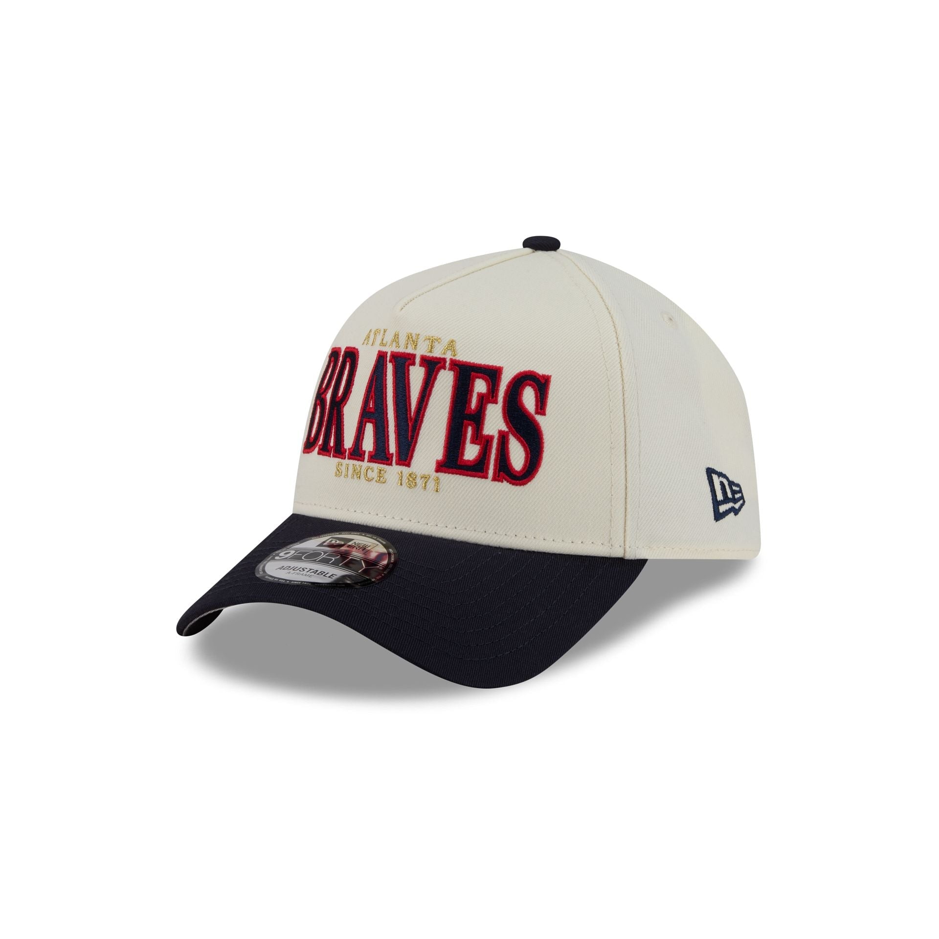 Atlanta Braves Opening Day Chrome White 9FORTY A-Frame Snapback Hat